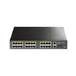 Cudy PoE სვიჩი FS1026PS1, 24 პორტი PoE+, 10/100 Mbps, 2 გიგაბიტიანი პორტი, 1 SFP, 300 W