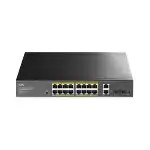 Cudy PoE სვიჩი GS1018PS2, 16 პორტი PoE+, გიგაბიტიანი, 2 Uplink, 2 SFP, 200 W