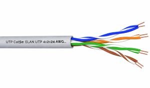 Elandata ქსელის კაბელი CAT5e U/UTP N/SH 24AWG Eca