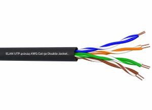 Уличный сетевой кабель Elandata CAT5e U/UTP JELLY BLACK 24AWG Fca
