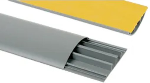 Sert Plastik/075203200043 იატაკის კაბელკ. სადენის არხი, თვითწებადი 75X20 მმ FLOOR BOX ნაცრი. 2 მეტრი