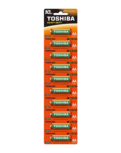 Toshiba Heavy Duty,Gold,  AAA 1x!0 strip pack