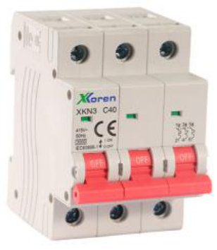 Xkoren ავტომატური ამომრთველი XKN6 3P, C ტიპი, 50A, 6kA