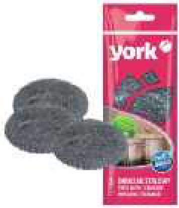 York ჭურჭლის სახეხი ლითონის ღრუბელი, 3 ც, 36 გ