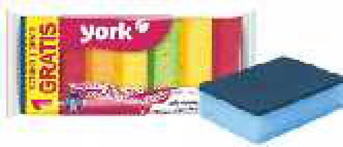 York ჭურჭლის სარეცხი ღრუბელი Color Lux, 5 + 1 ც