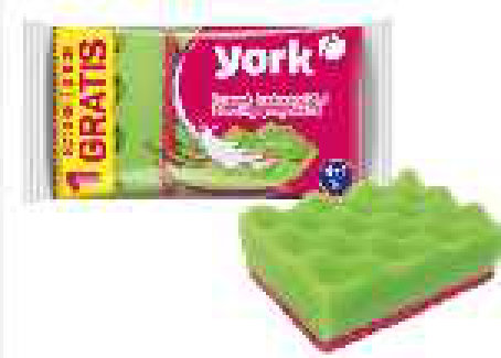 York ჭურჭლის სარეცხი ღრუბელი „ტალღა“, 4 + 1 ც (10x7x2,9 სმ)